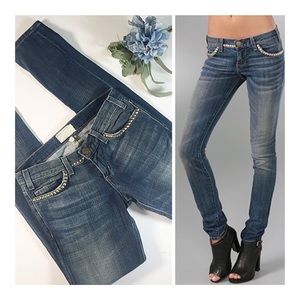 Current/Elliot Studded Skinny Jeans Sz 25